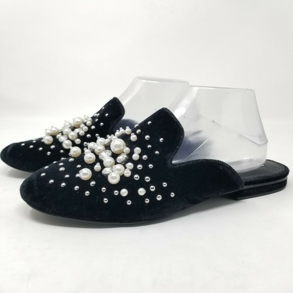 STEVE MADDEN Mules Slippers 10 M Black Velvet - Picture 2 of 8